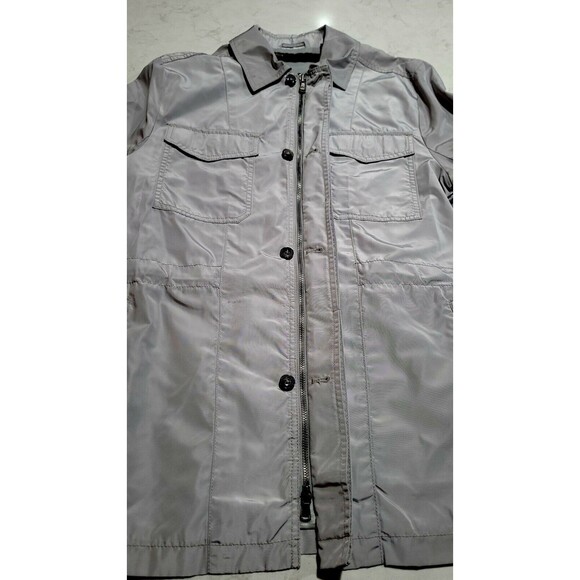 Perry Ellis Metallic Silver Men's Luxury Jacket Small EUC - Picture 7 of 12